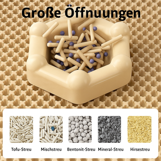 🐾Katzenstreumatte mit doppeltem Wabendesign🐾